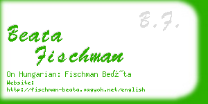 beata fischman business card